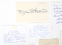 ACTOR AUTOGRAPHS - HEPBURN, CUSHING, & HAVILLAND