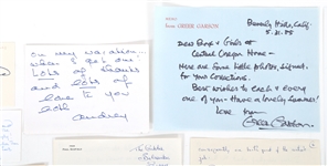ACTOR AUTOGRAPHS - HEPBURN, CUSHING, & HAVILLAND