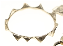 STERLING SILVER JEWELRY - BRACELETS, BROOCH, & EARRINGS