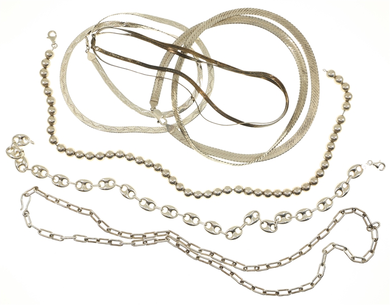 STERLING SILVER CHAINS & NECKLACES 