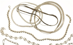 STERLING SILVER CHAINS & NECKLACES 