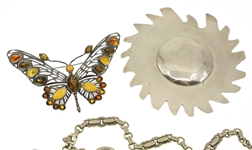 STERLING SILVER JEWELRY - RINGS, CHARMS, & WATCH FOB 