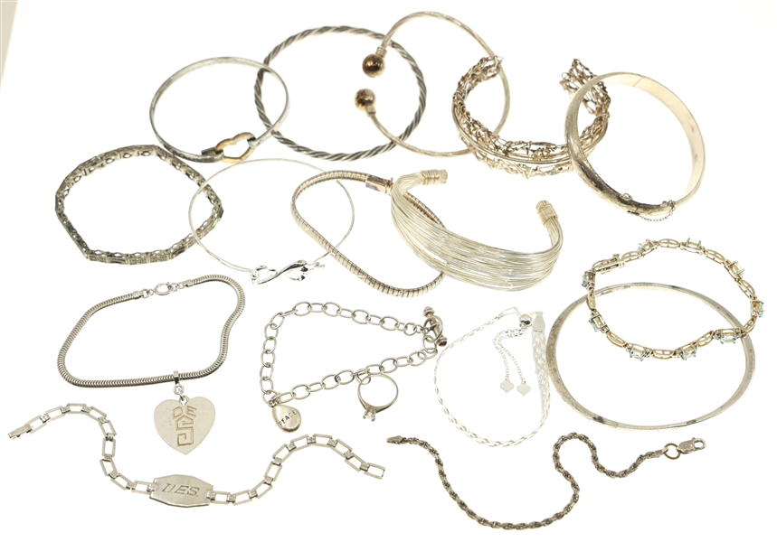STERLING SILVER FASHION BRACELETS 