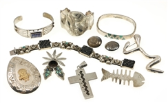 STERLING SILVER MEXICAN & SOUTHWESTERN FASHION JEWELRY