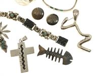 STERLING SILVER MEXICAN & SOUTHWESTERN FASHION JEWELRY