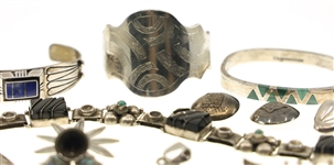 STERLING SILVER MEXICAN & SOUTHWESTERN FASHION JEWELRY