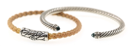 DAVID YURMAN STERLING SILVER CABLE & BRAIDED BRACELETS 