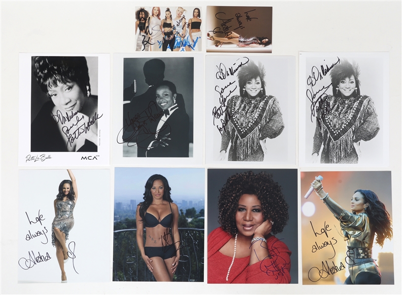 MUSICIAN AUTOGRAPHS - SPICE GIRLS, FRANKLIN, & LABELLE
