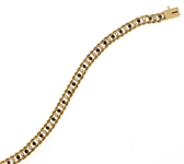 14K YELLOW GOLD DIAMOND & BLUE SAPPHIRE BRACELET