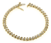 14K YELLOW GOLD 2.64 CTW DIAMOND TENNIS BRACELET
