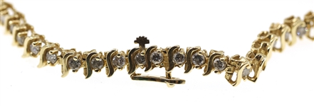 14K YELLOW GOLD 2.64 CTW DIAMOND TENNIS BRACELET