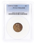 KEY DATE 1909-S LINCOLN WHEAT VDB 1 CENT PCGS MS63 RB