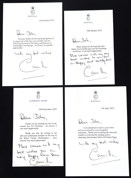 CAMILLA QUEEN CONSORT AUTOGRAPHED LETTERS 