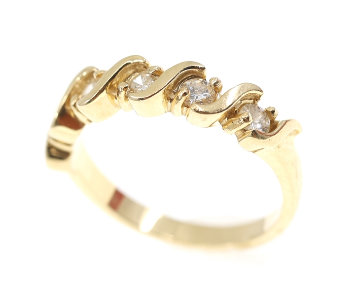 14K YELLOW GOLD 0.55 CTW DIAMOND FASHION BAND 