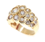 18K YELLOW GOLD 1.8 CTW DIAMOND COCKTAIL RING