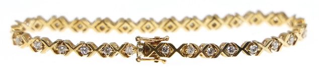 14K YELLOW GOLD 2.24 CTW DIAMOND TENNIS BRACELET