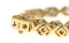 14K YELLOW GOLD 2.24 CTW DIAMOND TENNIS BRACELET