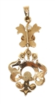 10K YELLOW GOLD SEED PEARL PENDANT