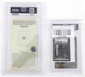 MESSI TRADING CARD & SUPER BOWL XXXVIII TICKET GRADED