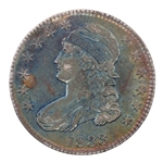 1833 US SILVER CAPPED BUST 50C HALF-DOLLAR COIN TONED