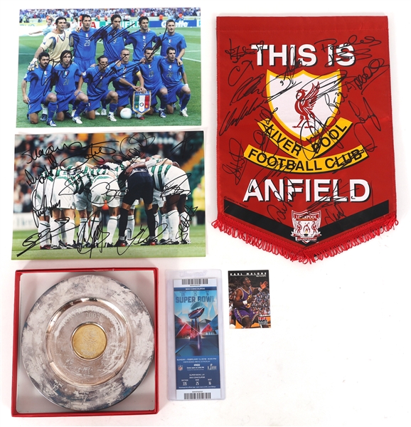 SPORTS MEMORABILIA - TEAM PHOTOS, TICKET, PENNANT