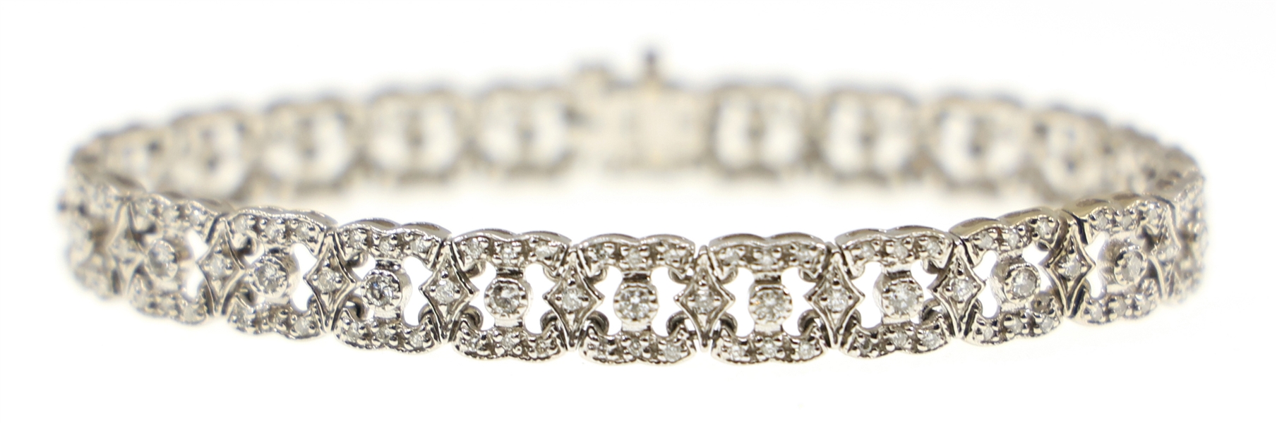 14K WHITE GOLD 2.4 CTW DIAMOND FASHION BRACELET