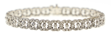 14K WHITE GOLD 2.4 CTW DIAMOND FASHION BRACELET