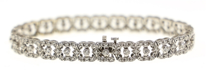 14K WHITE GOLD 2.4 CTW DIAMOND FASHION BRACELET
