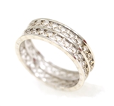 14K WHITE GOLD FILIGREE FASHION BAND