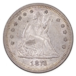 1876-S US SILVER SEATED LIBERTY 25C QUARTER COIN