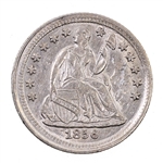 1856-P US SILVER SEATED LIBERTY 5C HALF DIME COIN