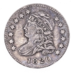 1820 US SILVER CAPPED BUST 10C DIME COIN