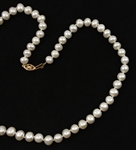 PEARL NECKLACE WITH 14K YELLOW GOLD CLASP