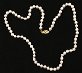 PEARL NECKLACE WITH 14K YELLOW GOLD CLASP