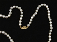 PEARL NECKLACE WITH 14K YELLOW GOLD CLASP
