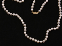 PEARL NECKLACE WITH 14K YELLOW GOLD CLASP