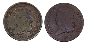 1828-1835 US CLASSIC HEAD HALF CENT COINS