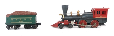 LIONEL O GAUGE MODEL TRAIN CARS & LOCOMOTIVE