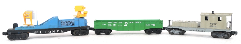 LIONEL O GAUGE MODEL TRAIN CARS 