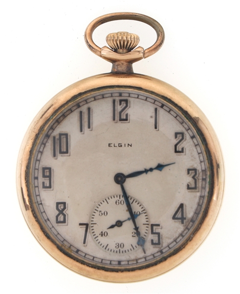 MENS ELGIN GOLD FILLED CASE POCKET WATCH