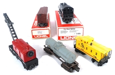 LIONEL O GAUGE MODEL TRAIN CARS & LOCOMOTIVE