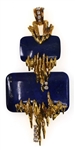 CHAUMET 18K YELLOW GOLD LAPIS & DIAMOND PENDANT