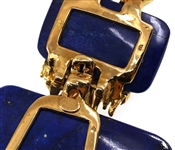 CHAUMET 18K YELLOW GOLD LAPIS & DIAMOND PENDANT
