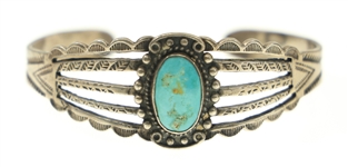 STERLING SILVER TURQUOISE CUFF BRACELETS