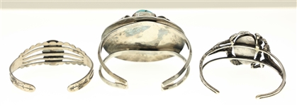 STERLING SILVER TURQUOISE CUFF BRACELETS