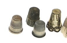 STERLING SILVER CIGARETTE LIGHTER COVER & THIMBLES