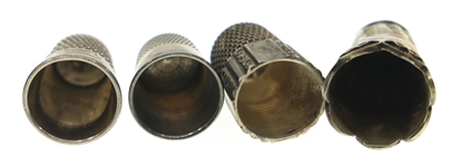 STERLING SILVER CIGARETTE LIGHTER COVER & THIMBLES