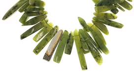 COOMI JADE, STERLING SILVER & DIAMOND BEADED NECKLACE 