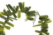 COOMI JADE, STERLING SILVER & DIAMOND BEADED NECKLACE 