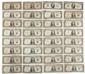 US $1 SILVER CERTIFICATES & $10 FEDERAL RESERVE NOTES